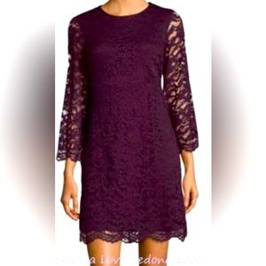 Burgundy Ivanka Trump Lace dress
